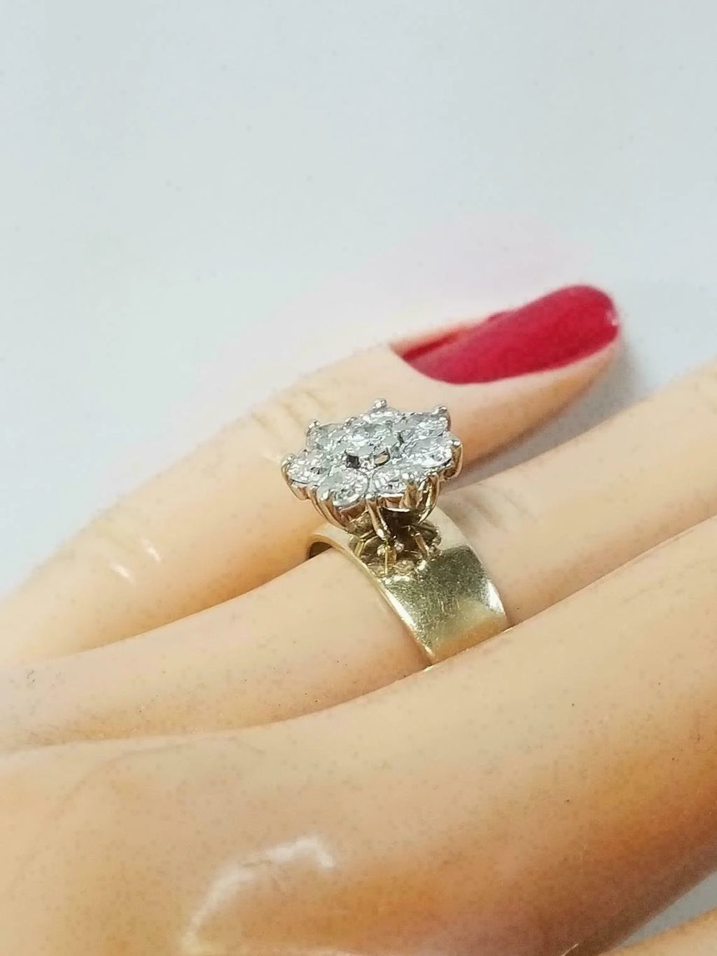 14K Yellow Gold Finish Lab-Created Diamond Engagement Ring Z6831