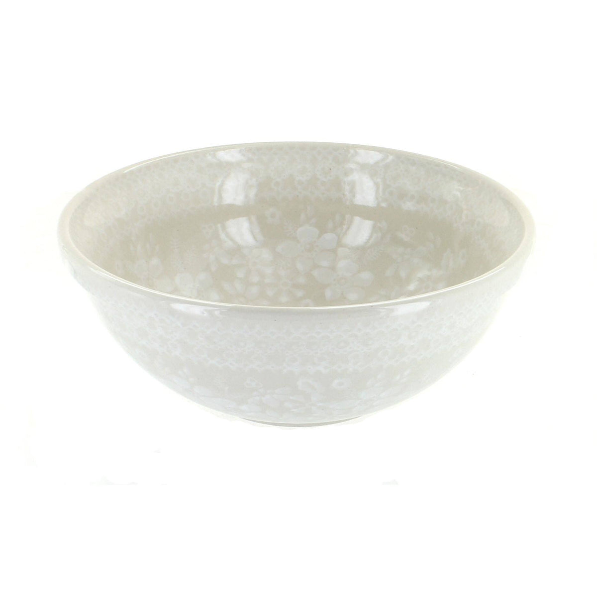 White Lace Cereal/Soup Bowl Polish Pottery A221826