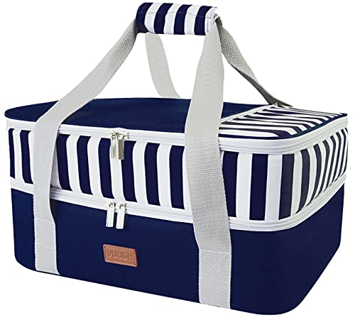 Blue Double Insulated Casserole Carrier Bag Q695994