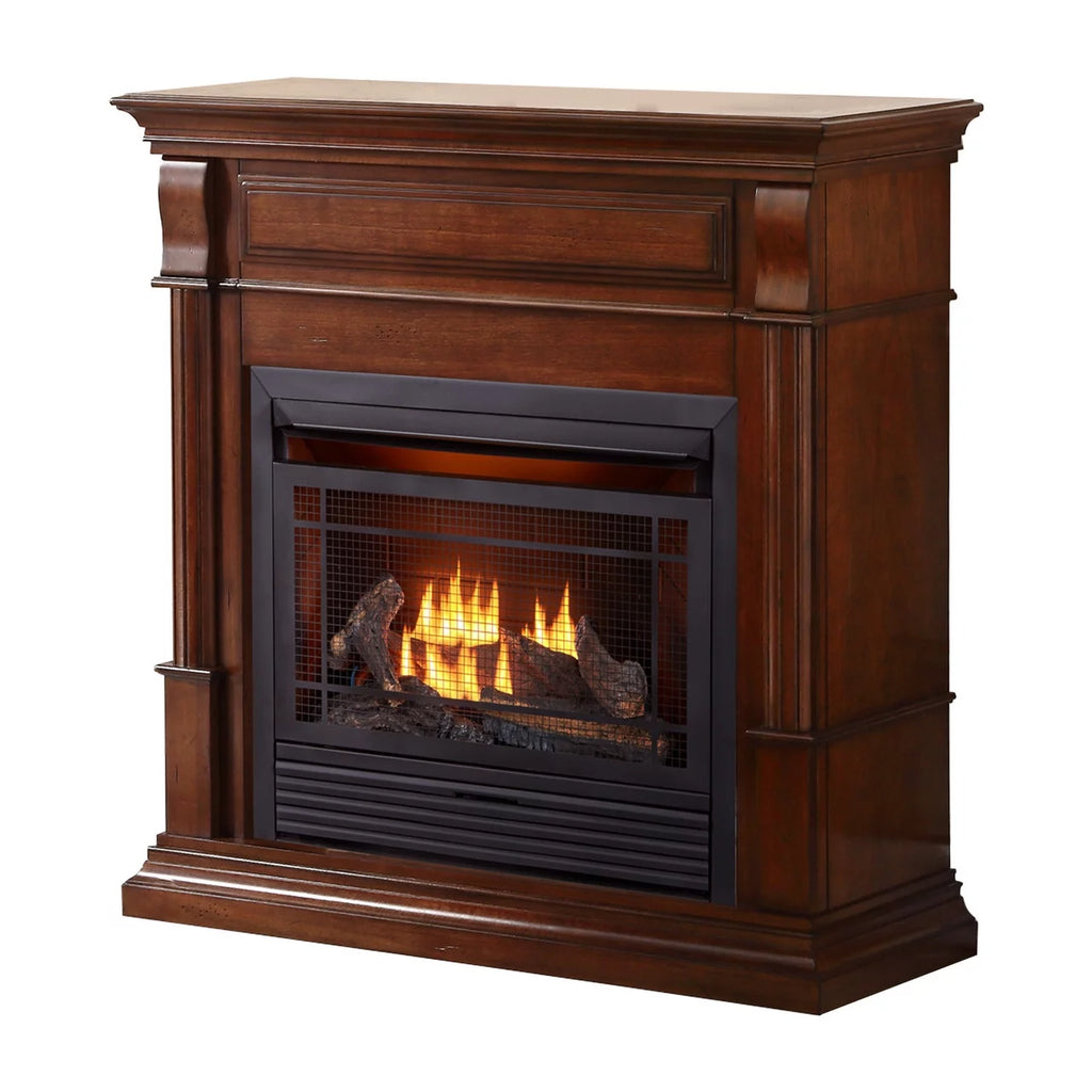 26,000 BTU Dual Fuel Ventless Gas Fireplace with Remote Control U578509