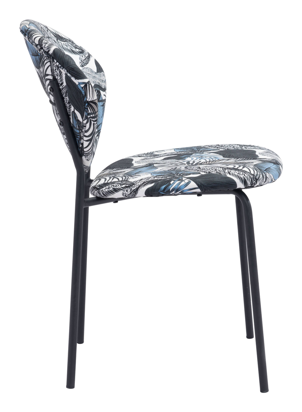 Black Leaf Print Dining Chair (Set of 2) M1920
