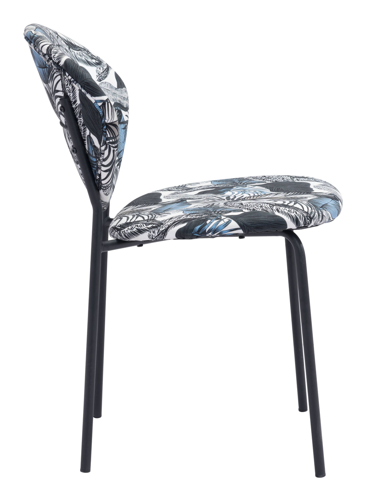 Black Leaf Print Dining Chair (Set of 2) M1920
