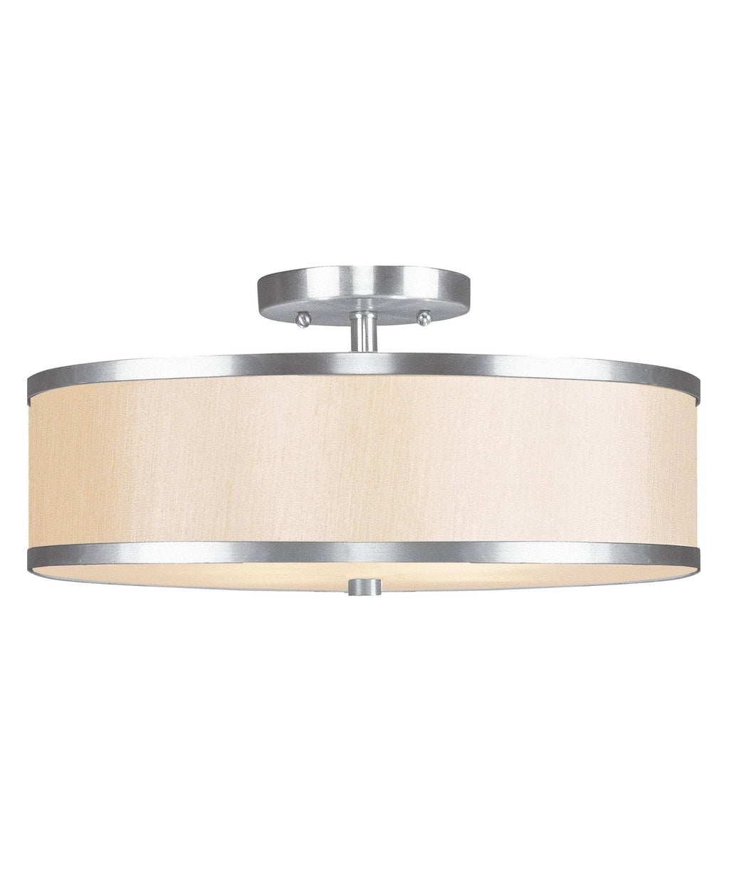 Semi Flush Mount Light, Brushed Nickel F541
