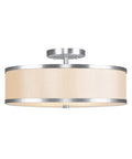 Semi Flush Mount Light, Brushed Nickel F541