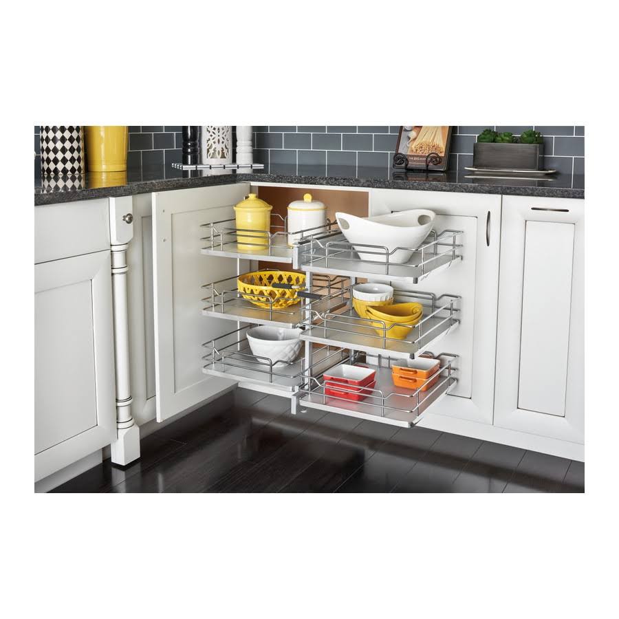 Gray Blind Corner Organizer Soft-Close P639665