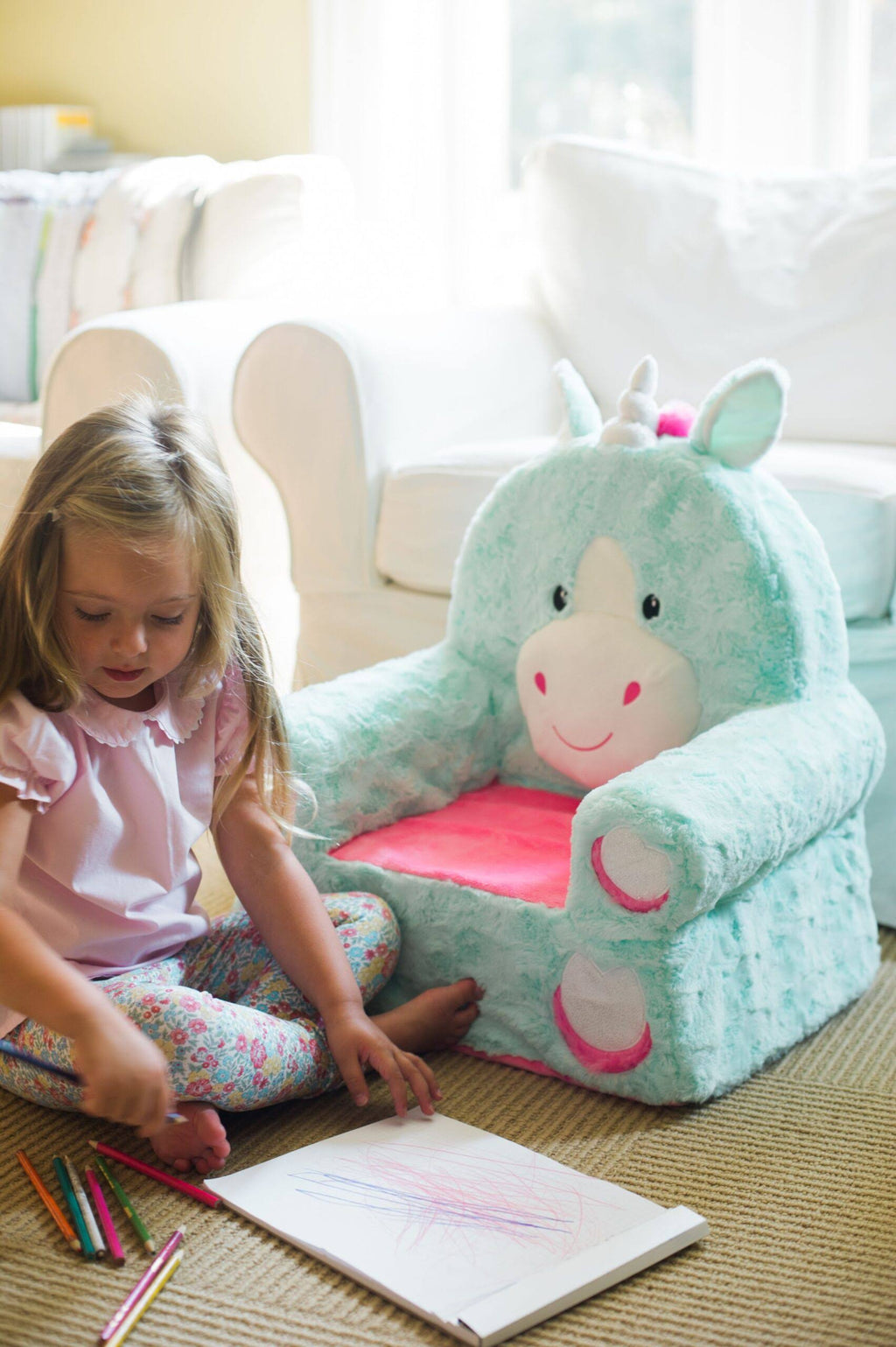Teal Unicorn Children's Chair R411437