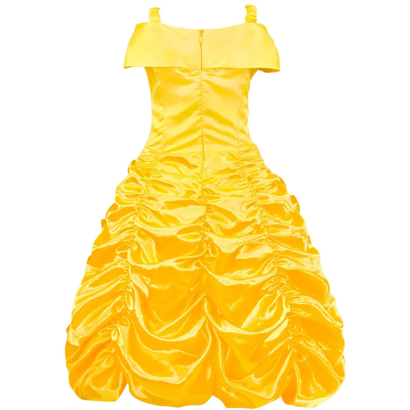 Princess Costume for Girls off Shoulder Dress with Accessories Yellow 2-3 Years L6759