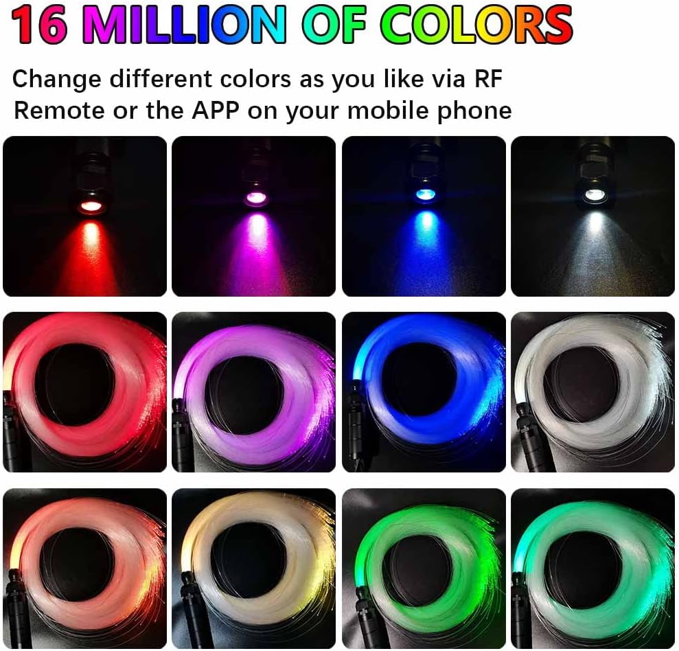6W RGB LED Fiber Optic Light Star Ceiling Kit I49319