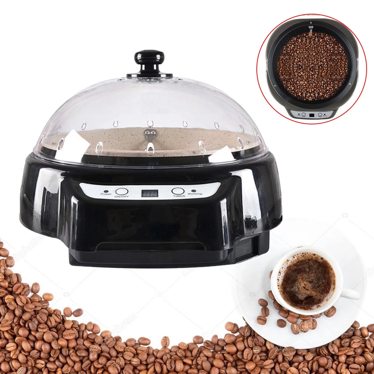 Electric Timed Coffee Beans Roaster P5869