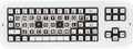 Italian Contrast Keyboard with Uppercase Lettering D460