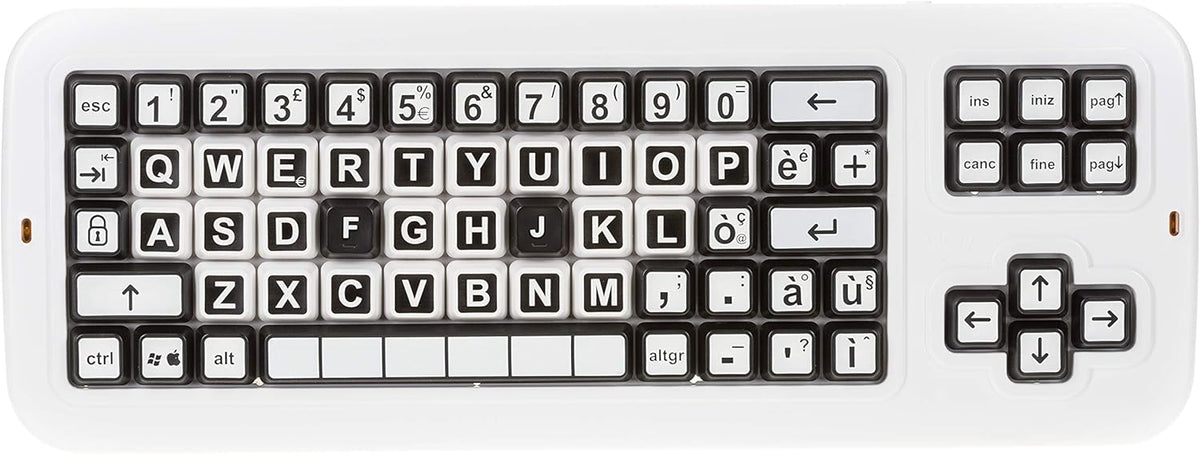 Italian Contrast Keyboard with Uppercase Lettering D460