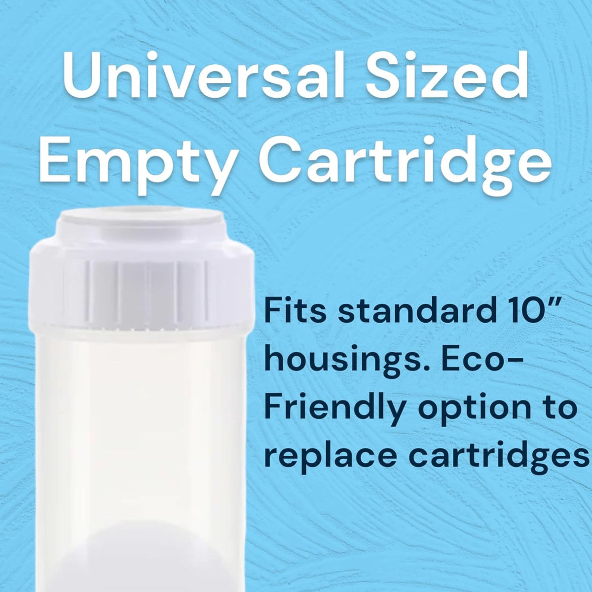 2 Pack Clear Standard Size Water Filter Cartridge 2.5 x 10 U4566