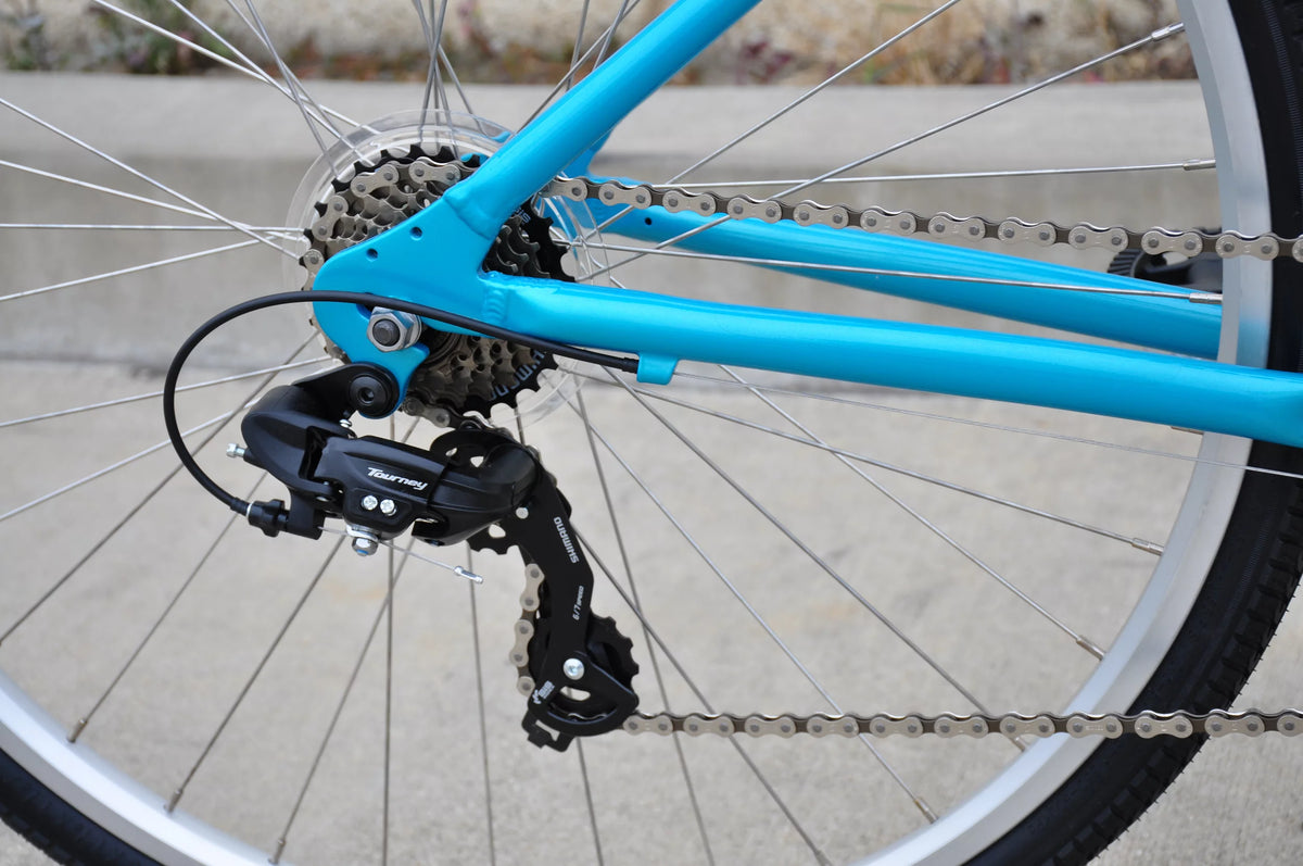 Blue Step-Through Hybrid City Commuter Bike A8285