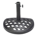 Cast Iron Half Umbrella Base 17.7 inch Diameter Black G520971
