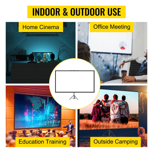 100 inch 16:9 Portable Projector Screen with Stand X1262