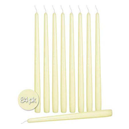14 inch Ivory Taper Candles, 84 Pack B8667