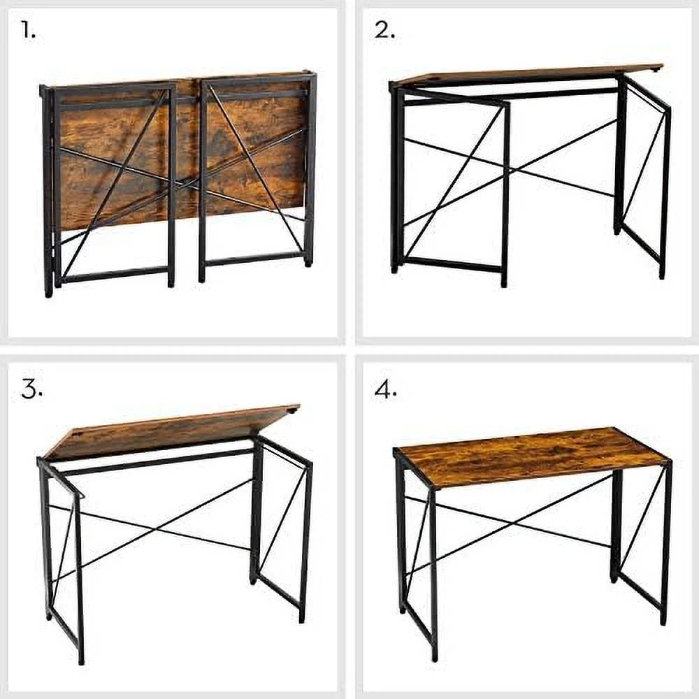 Folding Computer Desk Brown B524