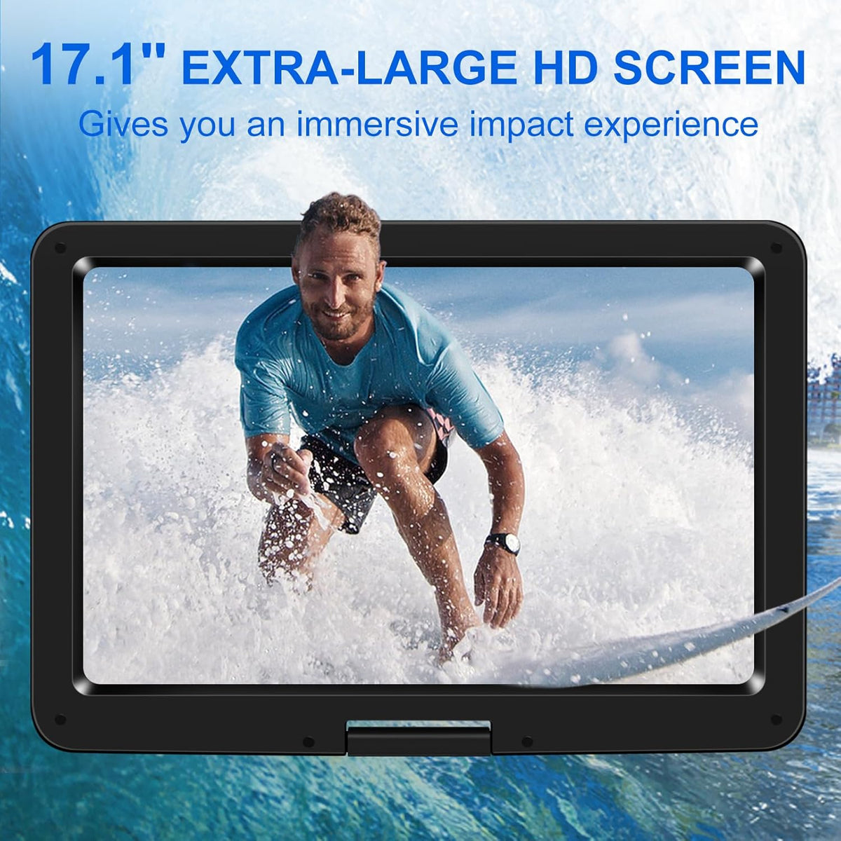 19.6" Portable DVD Player with 17.1" HD Swivel Screen C4158