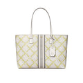 T Monogram Canvas Floral Vine Top-Zip Tote Bag O252