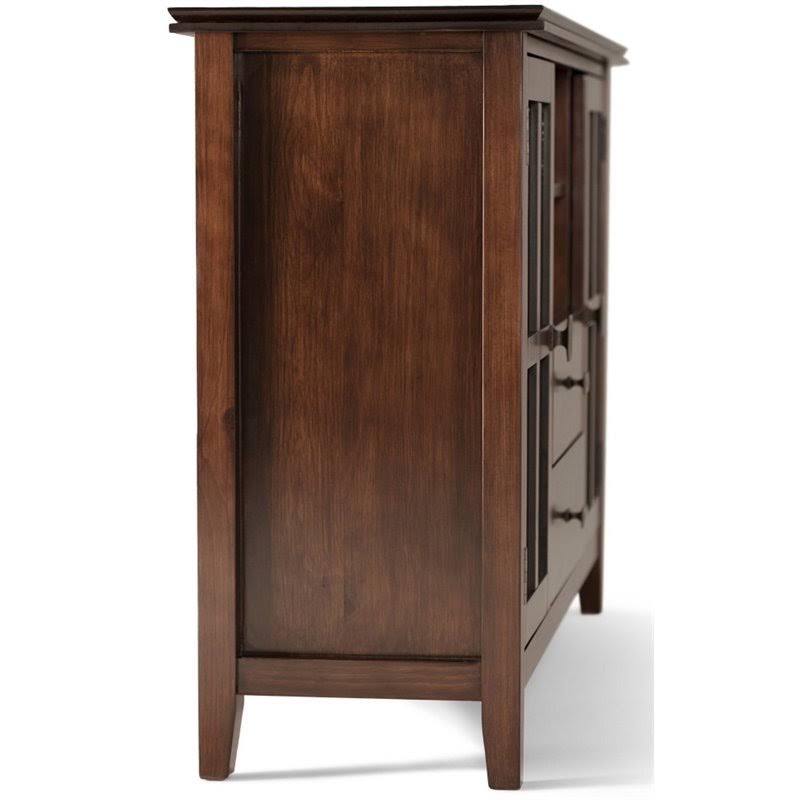 Solid Wood TV Media Stand in Russet Brown B796
