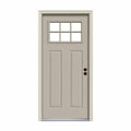 6 Lite Craftsman Steel Prehung Front Door with Brickmould N544