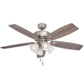 52 inch Brushed Nickel LED Indoor Ceiling Fan with Light Kit E59448
