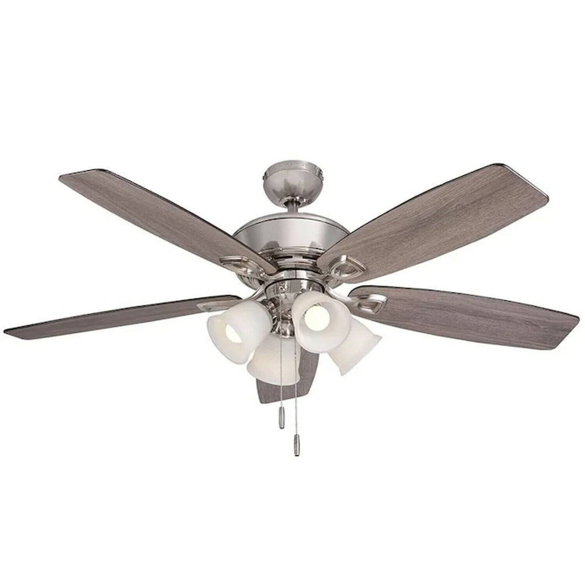 52 inch Brushed Nickel LED Indoor Ceiling Fan with Light Kit E59448