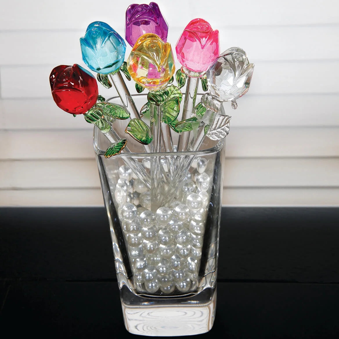Glass Roses S/6 S8975