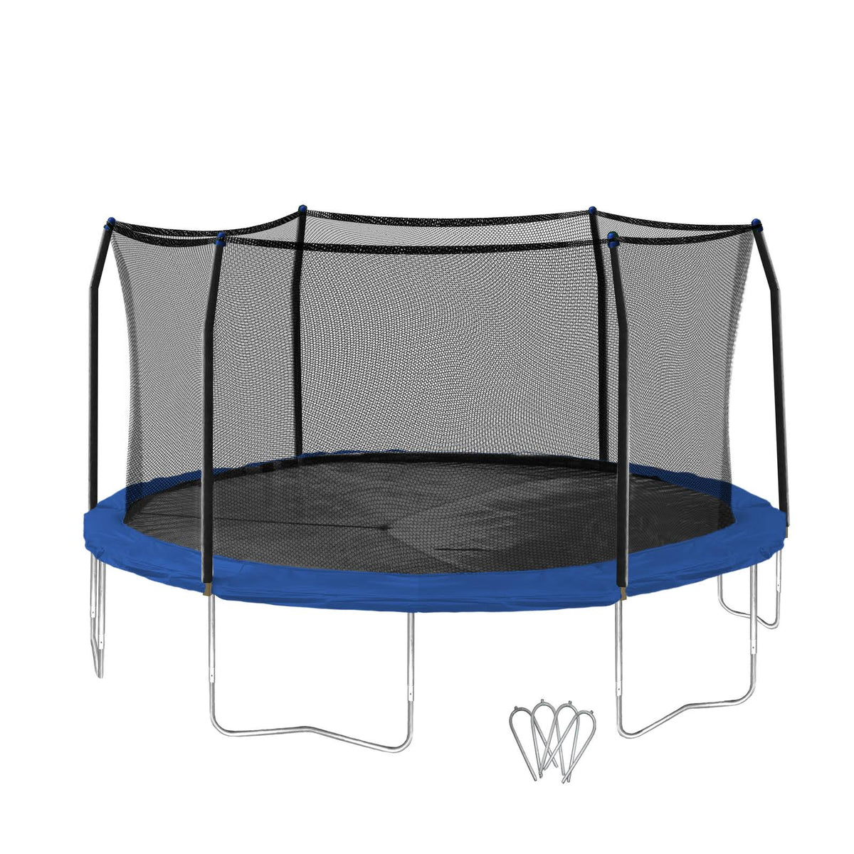 16 ft Trampoline with Wind Stakes, Blue R9200