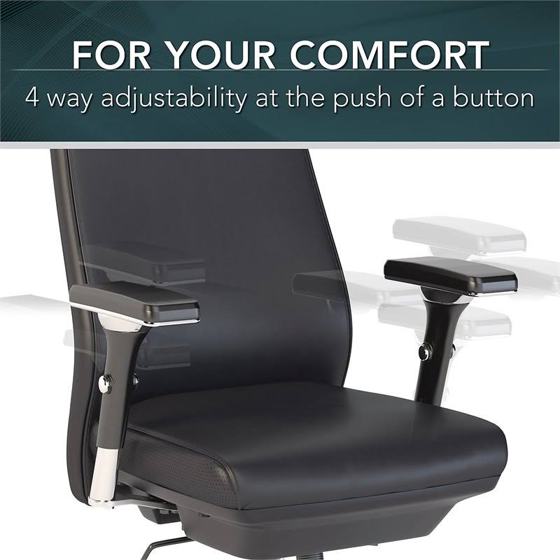Black Leather Executive Office Chair Y9857