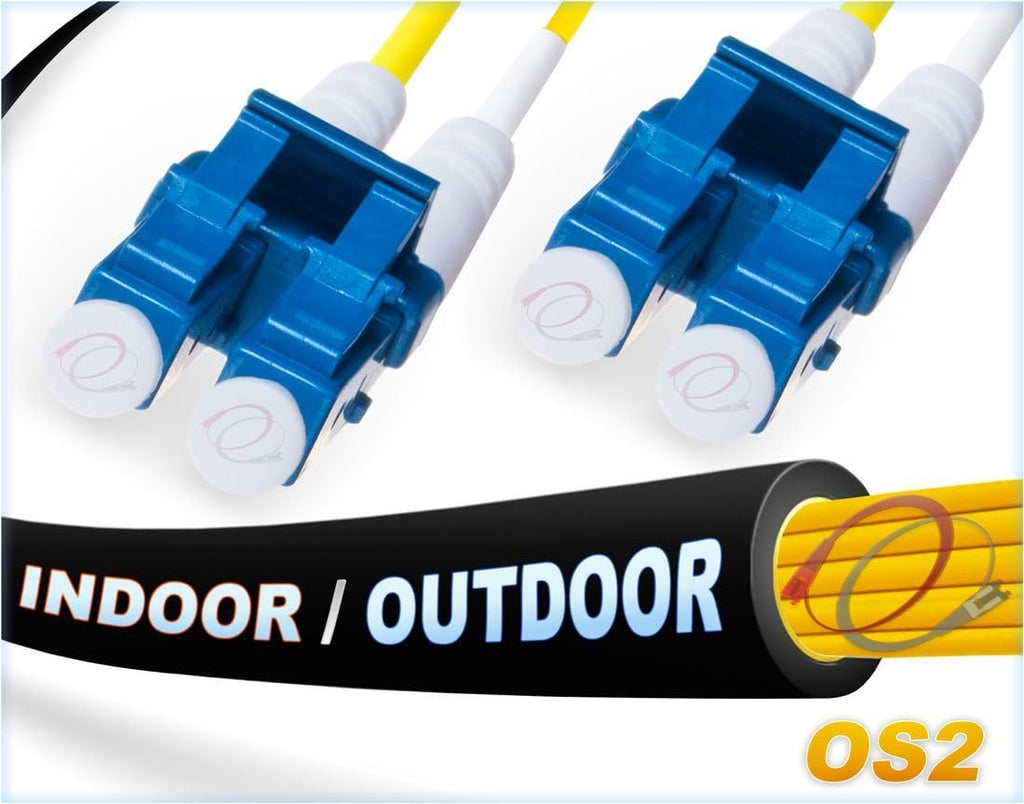 15M OS2 LC LC Fiber Patch Cable Duplex 9/125 Singlemode Jumper K3550