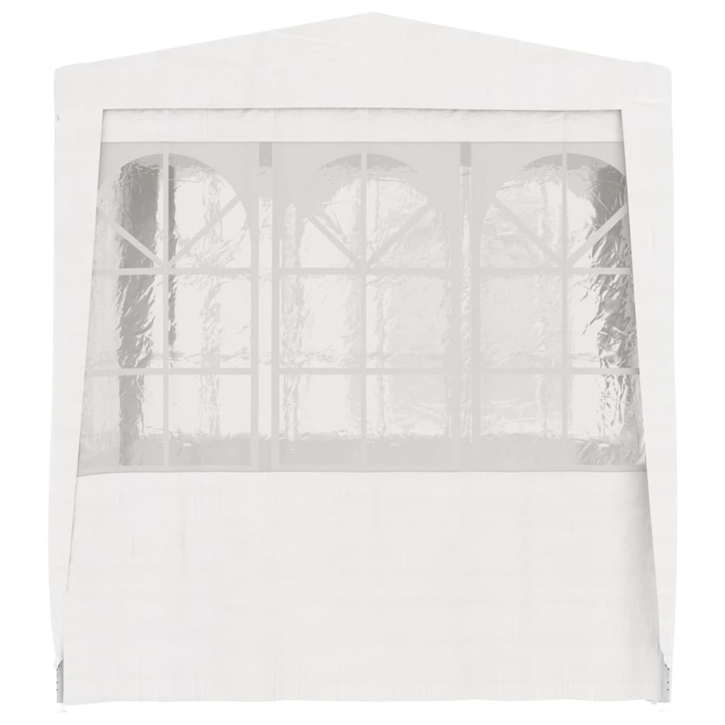 White Party Tent with Side Walls 6.6'x6.6' R1357