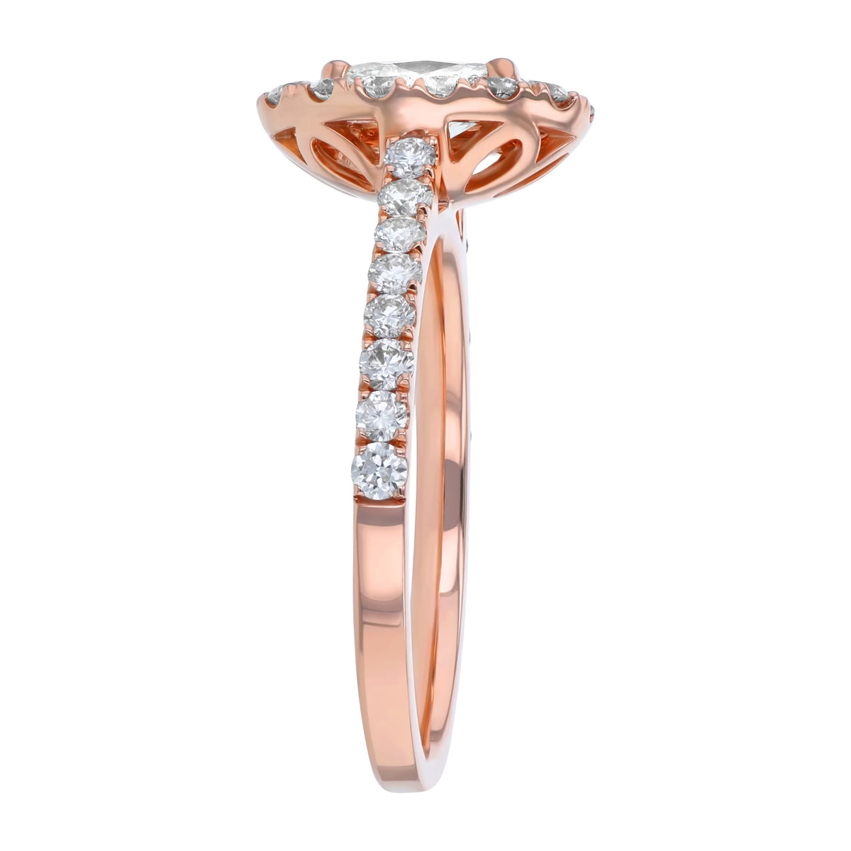 Oval-cut Halo Engagement Ring L912