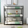 Black Metal Triple Bunk Bed X98354