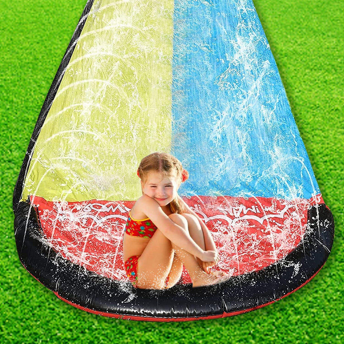15.5ft Inflatable Lawn Water Slide with Sprinkler Pad P47216