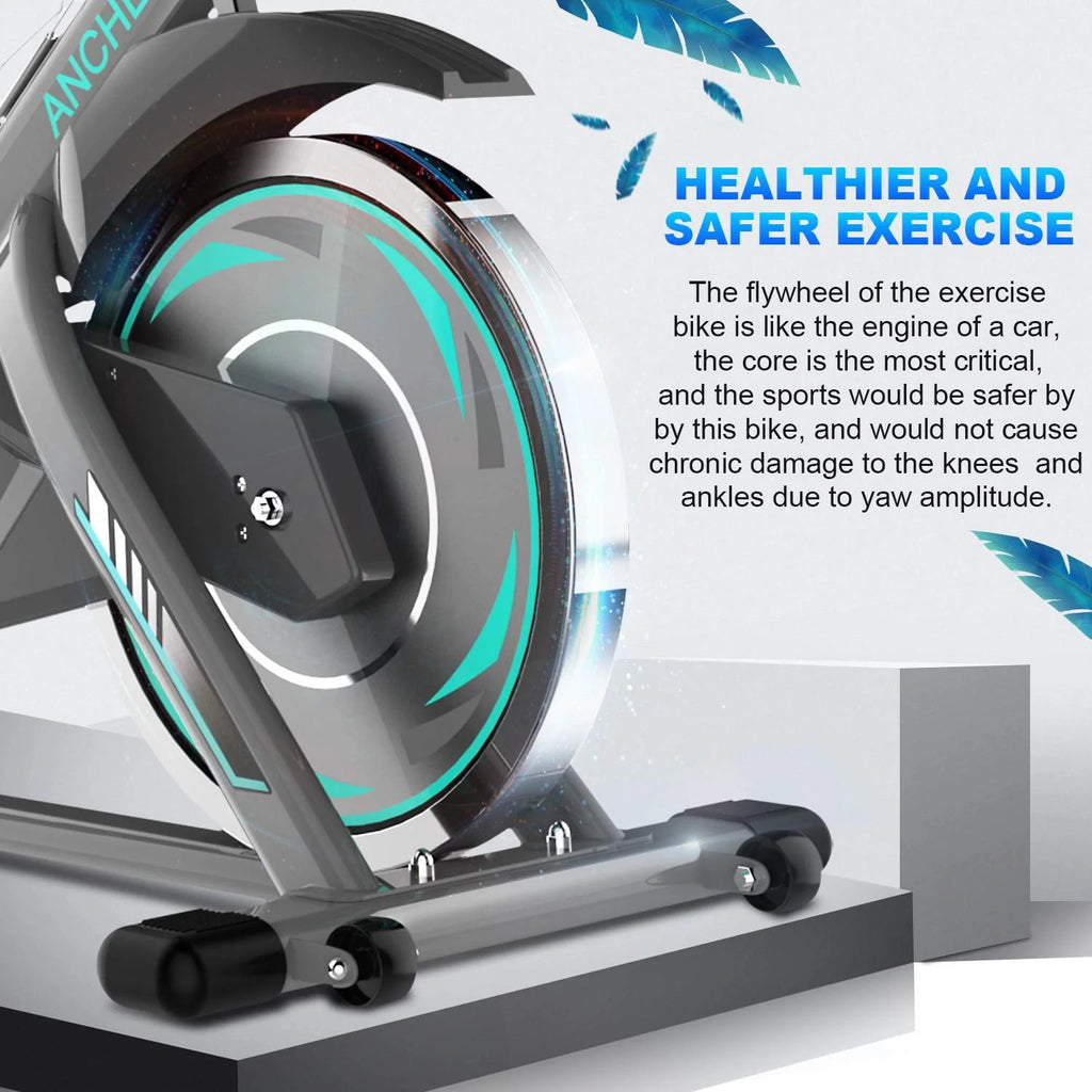 Indoor Exercise Bike with LCD Monitor and 330 lbs Weight Capacity Z34192