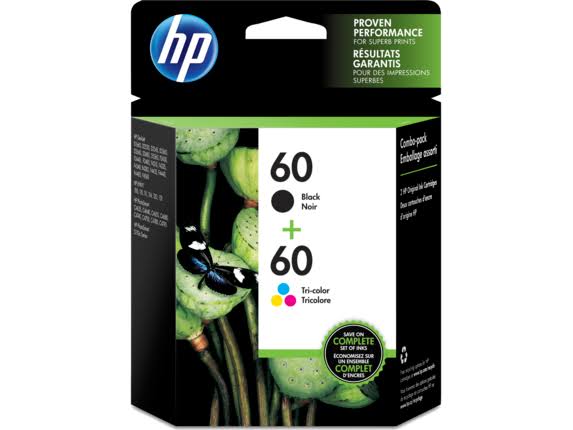 HP 60 2-Pack Black/Tri-Color Original Ink Cartridges T90423