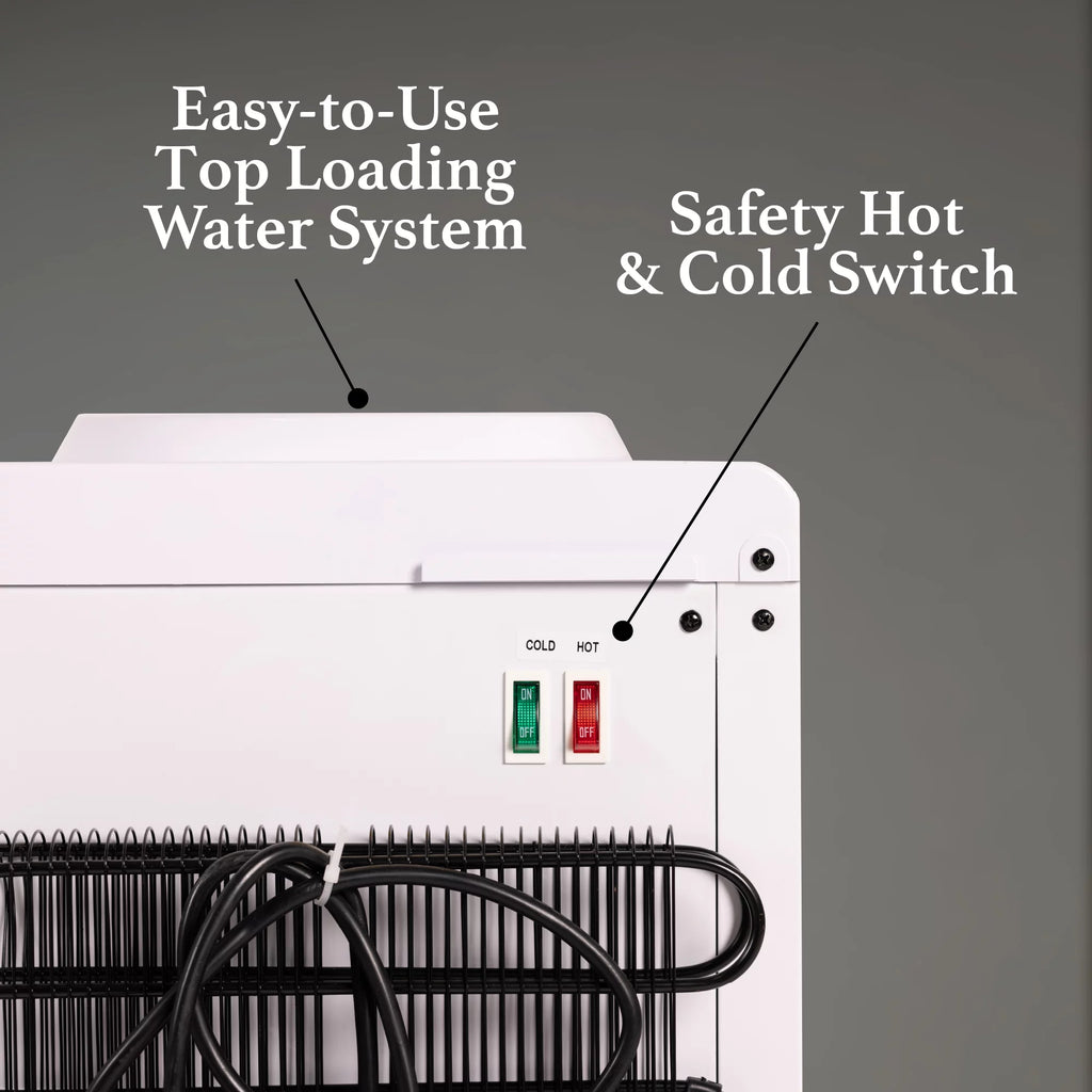 White Countertop Hot and Cold Water Dispenser O585