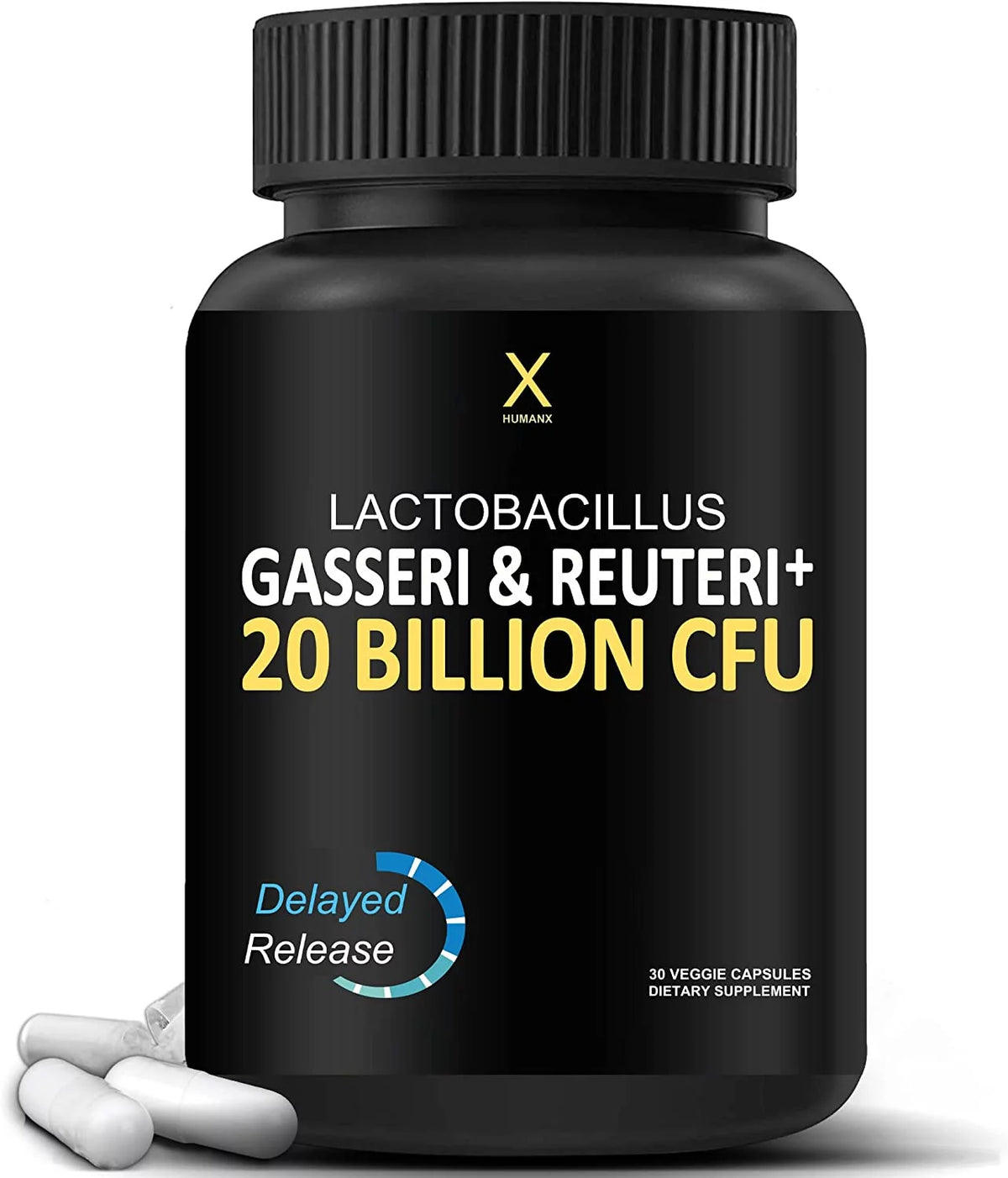 Probiotic Supplement with Lactobacillus Gasseri & Reuteri, 20 Billion CFU, Delayed Release Capsules O497