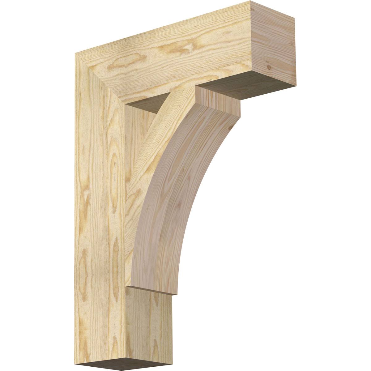 6x22W x 20x22D x 28x22H Rough Sawn Douglas Fir Bracket O324