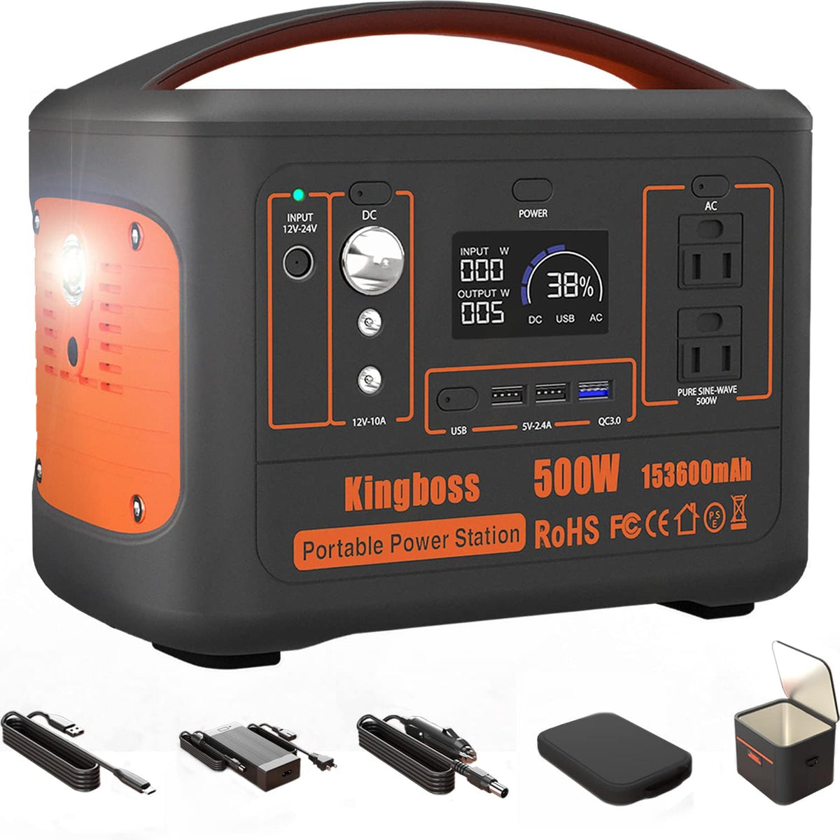 Portable Power Station 500W 568WH Lithium Battery A639408