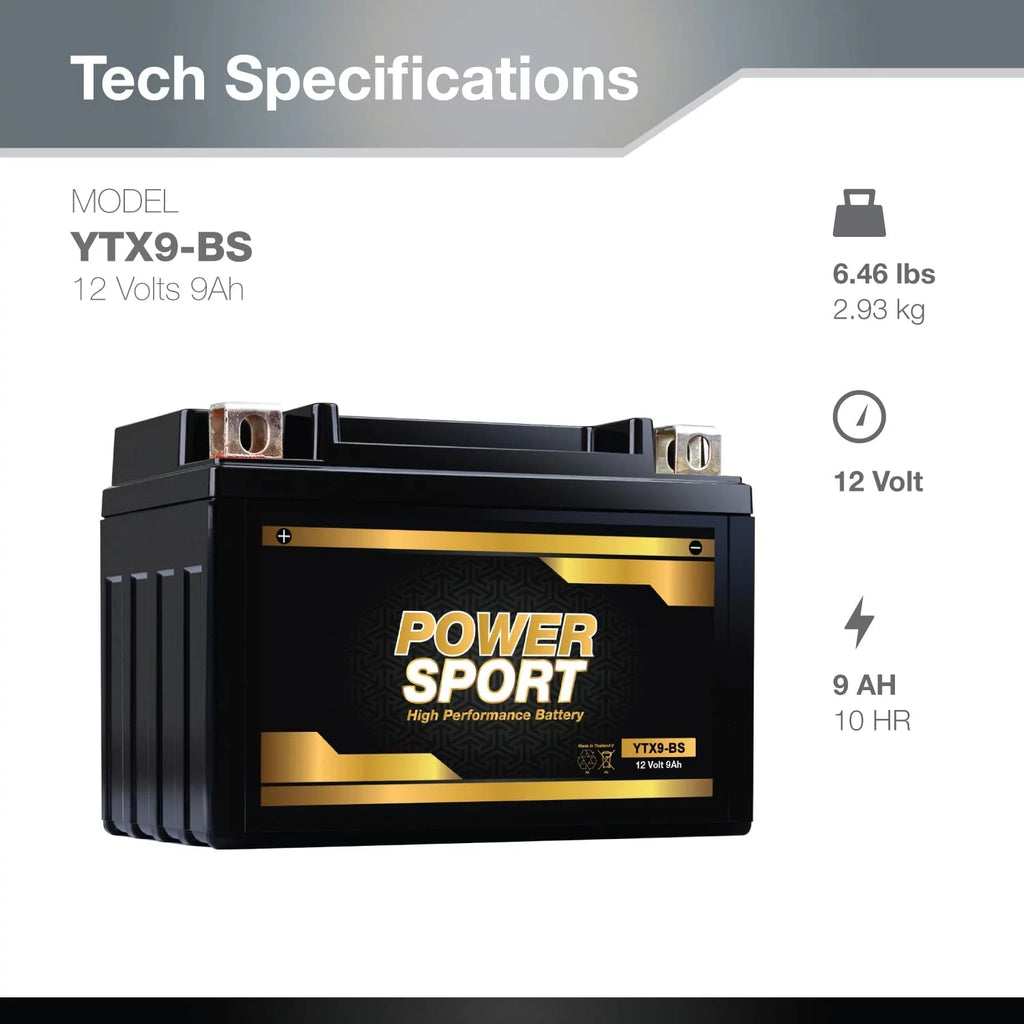 12v 9ah Replacement Motorcycle Battery T854651
