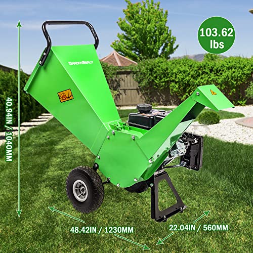 7HP Gas Powered Wood Chipper Shredder Mulcher D90323
