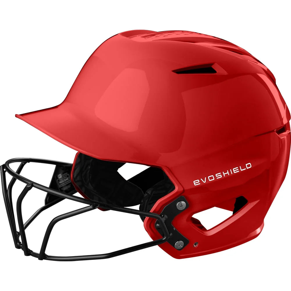 Gloss Scarlet Fastpitch Softball Batting Helmet with Facemask P305504