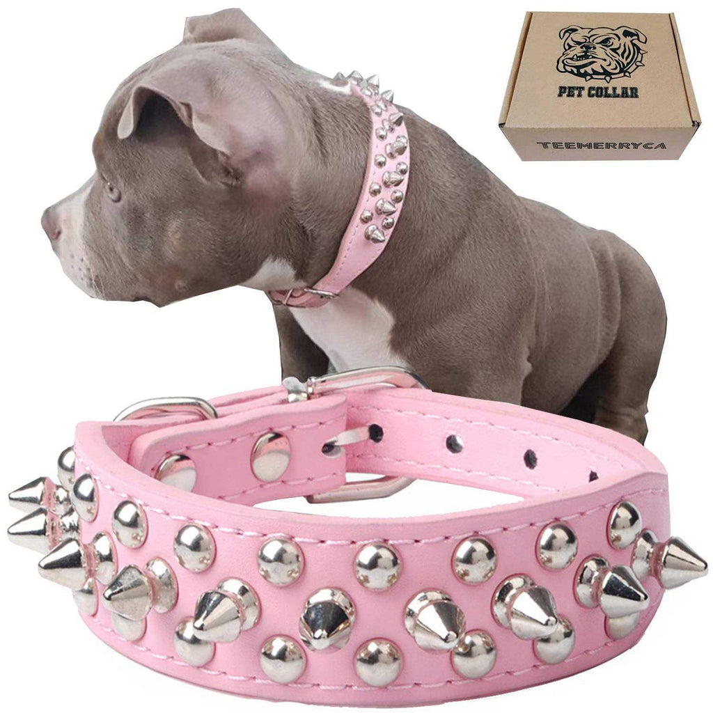 Adjustable Leather Spiked Studded Dog Collars U269688