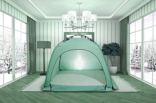 Bright Blue Privacy Tent on Bed J13952