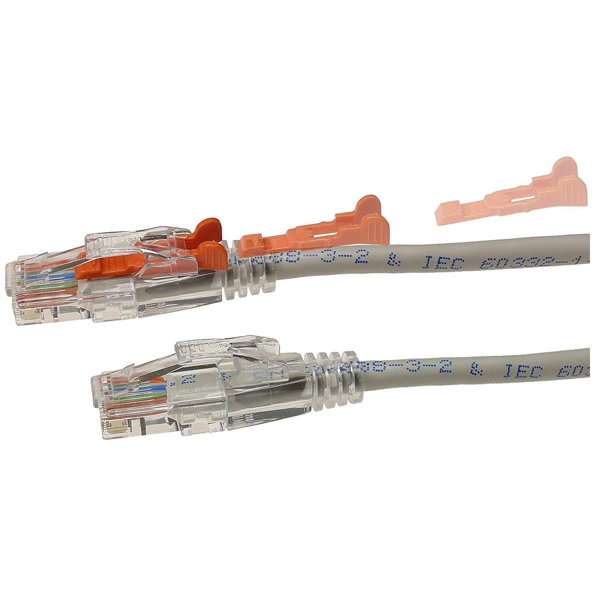 Lockable Cat6 Ethernet Patch Cable, Light Gray C646524