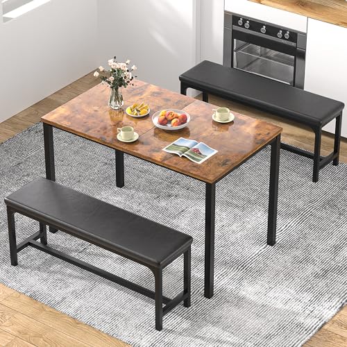 Extendable Kitchen Table with Benches R23258