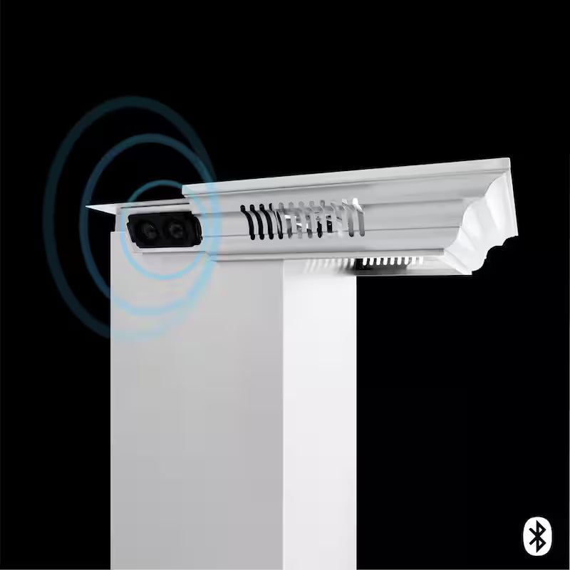 36 in. 400 CFM Ducted Wall Mount Range Hood in Stainless Steel and Glass D483082