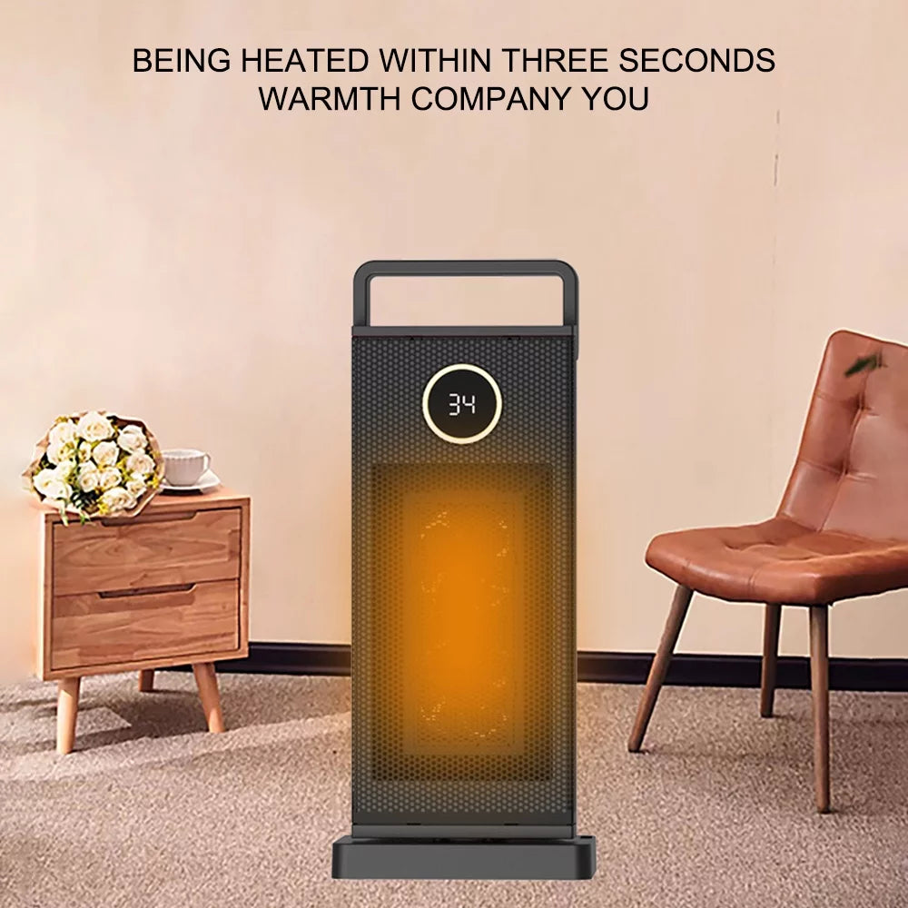 2000W PTC Ceramic Space Heater with 12H Timer and 60° Oscillation B1778